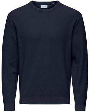 Only & Sons Pullover Onstony - Blau