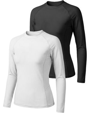 MEETWEE Sportbadeanzug 2 Pack Uv Protection T-Shirt - Schwarz