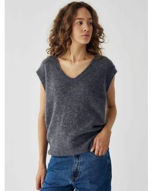 Noella Vest N-Leatrice Knit Vest - Blau