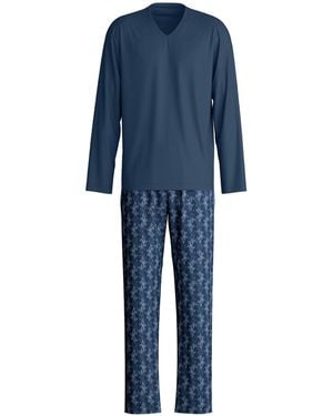 CALIDA Pyjama Lang Nightwear Xtra - Blau