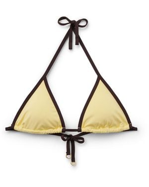 Calzedonia Triangle Bikini Top Bicolor Piping - Mettallic
