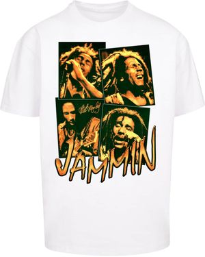 Merchcode Shirt Bob Marley Jammin - Weiß