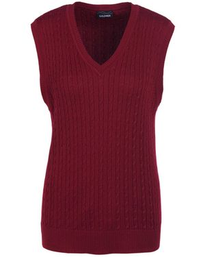 Goldner Pullover - Rot