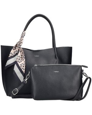 Rieker (, 2 Teile), Set 2tlg.: Shopper und Innentasche mit abnehmbarem Schultergurt - Schwarz