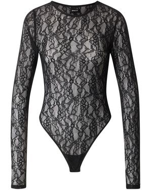 Gina Tricot Shirtbody - Schwarz