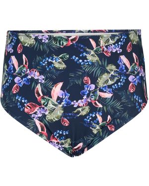 Swim By Zizzi Bikinihose 'Caselma' - Blau