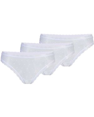 Snocks Tangas Mit Spitze Love - Weiß