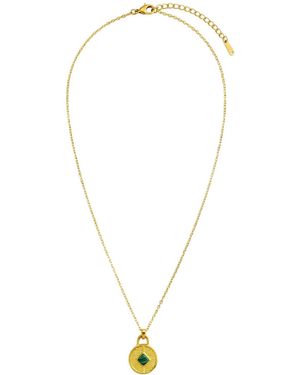 Nemomatheo Kette Emerald Secret Feine Kette Mit Steinanhänger - Weiß