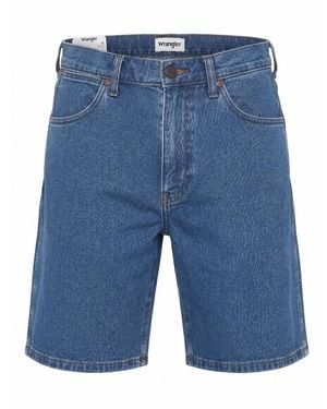 Wrangler Jeans Light & Soft Frontier Dark Stone Shorts - Blau