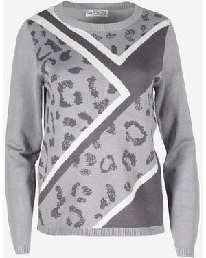 Passioni Pullover - Grau