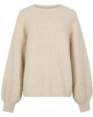 Apricot Bow Back Soft Jumper - Natur