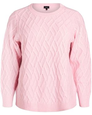 Zizzi Pullover Mcable - Pink