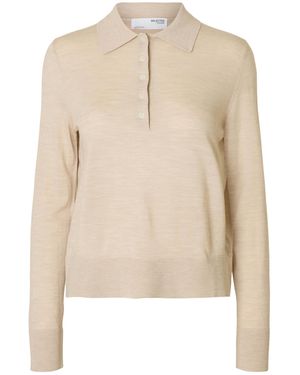 SELECTED Pullover Slfthea - Natur