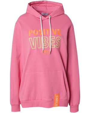 Zwillingsherz Sweatshirt 'Positive Vibes' - Pink