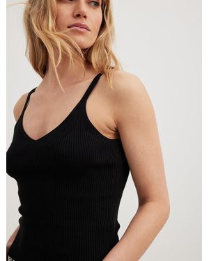 NA-KD Top - Schwarz