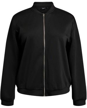 Zizzi Sweatjacke Malisa - Schwarz