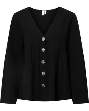 Y.A.S Strickjacke Mikla - Schwarz