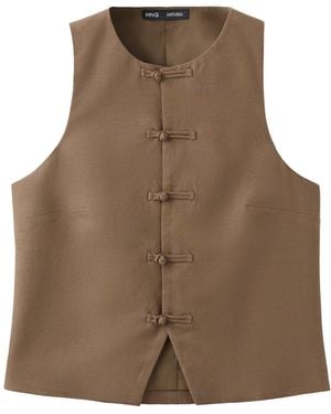 Mango Anzugweste Laguna - Braun