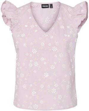 Pieces Bluse Pcbanna - Pink