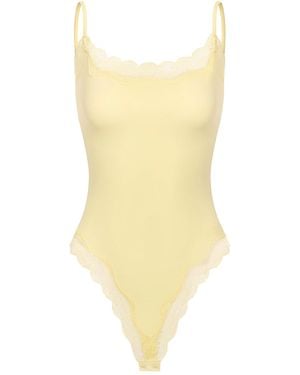 cfab Body Bodysuit String Mit Lace - Gelb