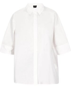 DreiMaster Klassik Bluse 'Classic Look' - Weiß