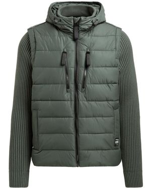 Camp David 2-In-1 Jacke Und Weste Mit Abtrennbaren Strickärmeln - Grün