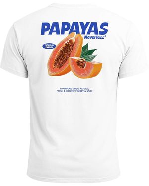 Neverless Shirt Papaya - Weiß