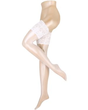 FALKE Seidenglatt Lace 15 Denier - Weiß