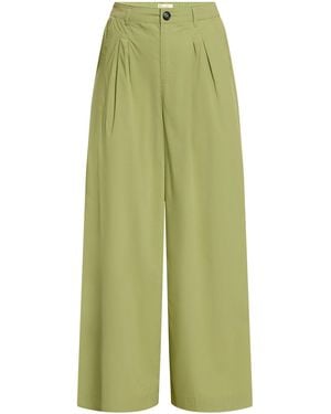 Cartoon Casual-Hose Mit Bundfalten - Grün