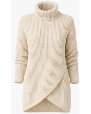 Worldclassca Pullover Rollkragen Pullover Lang - Natur