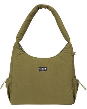 SOCCX Leichte, Wattierte Schultertasche - Grün