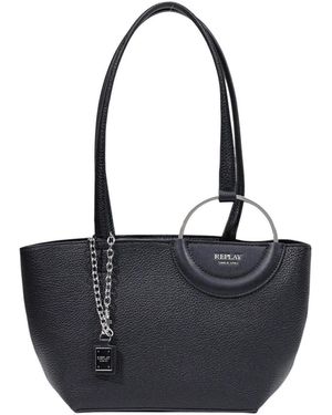 Replay Schultertasche Hammered Synthetic Fw01C7.000.A7243S - Schwarz