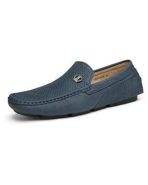 Bruno Marc Mokassin Herren Klassische Mokassins Flache Slipper Slip On Penny Loafer Weich Comfort Schuhs - Blau