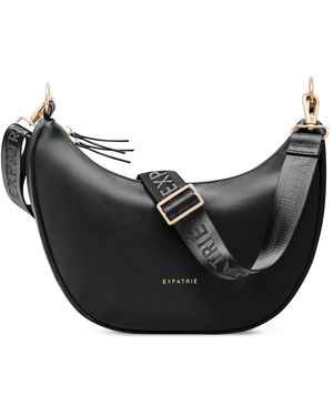 Expatrié Expatri Half Moon Bag Lea Medium - Schwarz