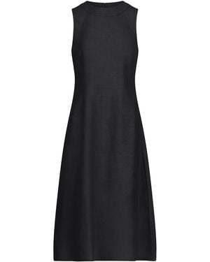 MINT & MIA Langes Leinen Kleid - Schwarz