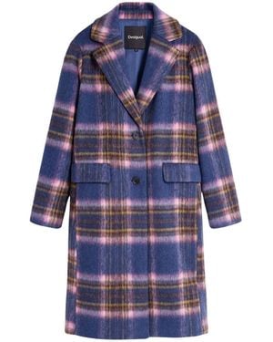 Desigual Wintermantel Chaqcheckered 26Wwew30 - Blau