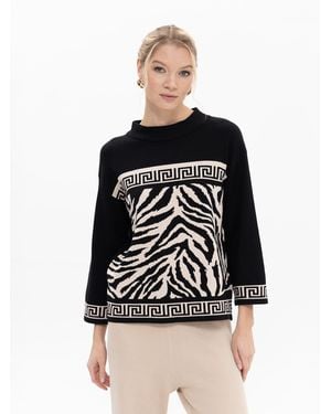 Passioni Pullover - Schwarz