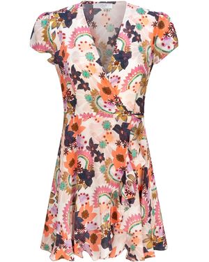 Introvertie VIENNA Sommerkleid Alice Silk Wrap Dress - Rot