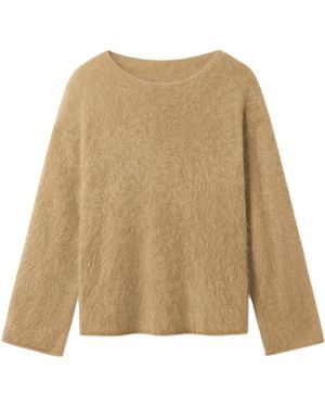 LILYSILK Pullover Bootneck-Pullover Aus Gebürstetem Kaschmir - Natur