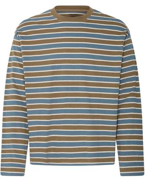 Blend Sweatshirt Bhkhalid Striped - Blau