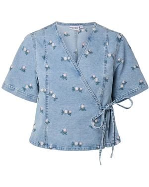 Pieces Bluse Pcflora - Blau