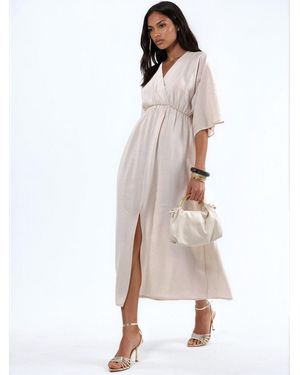 Busem Midi Kleid - Natur