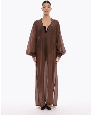 4TAILORS Kleid Hotline - Braun
