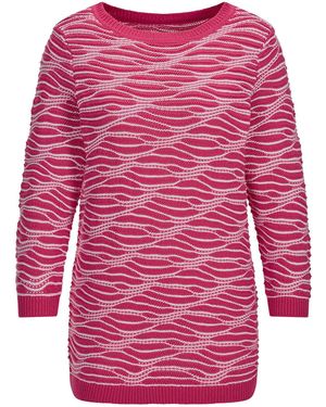 Goldner Pullover - Rot