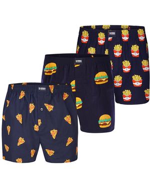HAPPY SHORTS Boxer Motiv Mix - Blau