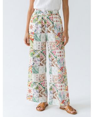Introvertie VIENNA Hose Johnny Palazzo Silk Pants - Mehrfarbig