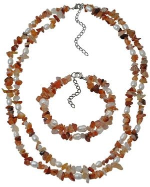 Steuer Schmuckset: Kette Und Armband - Mettallic