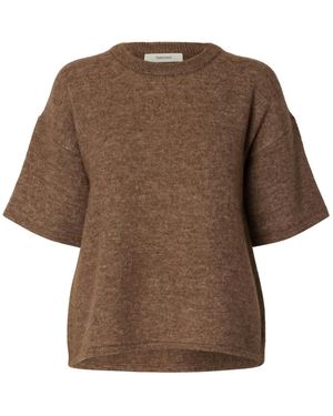 SELECTED Pullover Slflulu - Braun