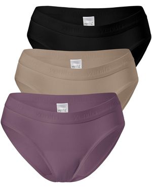 Yenita Bikinislip 3Er Set Damen Slips Mit Elastischem Logobund - Lila