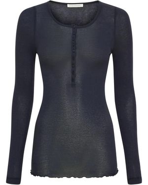 Seamless Basic Shirt Granddad - Blau